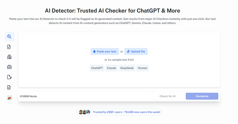 Top AI content detector tools
