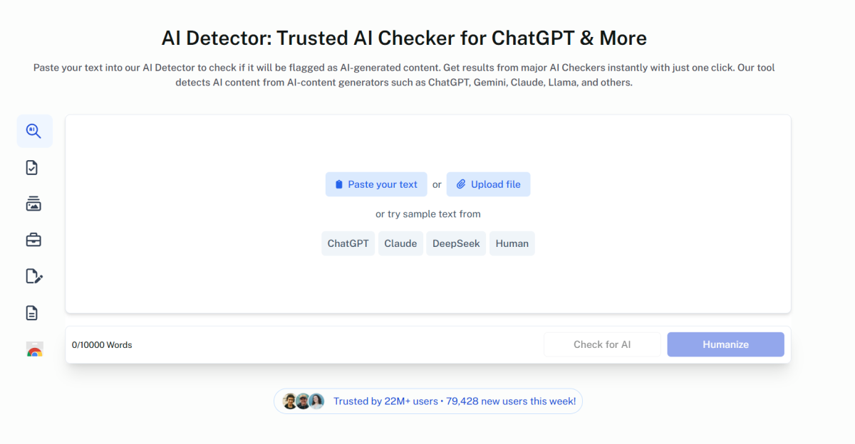 Top AI content detector tools