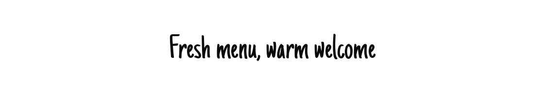Just Another Hand specimen rendered in its own typeface