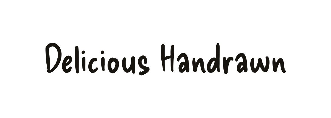 Delicious Handrawn font demo for restaurant menu