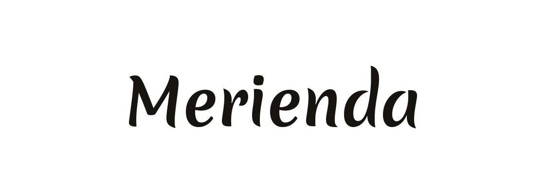 Merienda font demo for restaurant menu