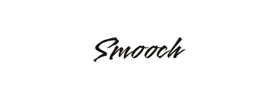 Smooch font demo for restaurant menu